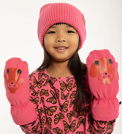 DYR-Cph Luffer m. Fleece - DYRPaw - Spicy Pink Rød Peace Panda