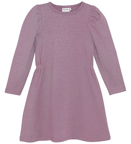 Minymo Kjole - Glitter - Rib - Rose Brown