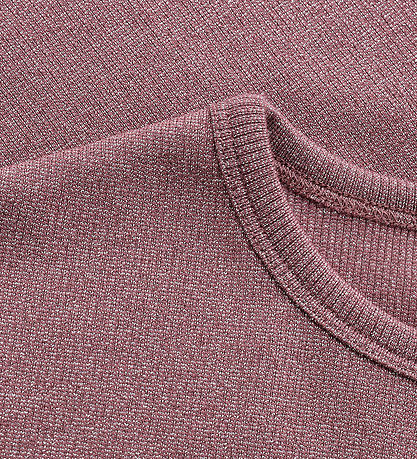 Minymo Bluse - Glitter - Rib - Rose Brown