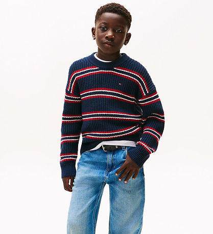 Tommy Hilfiger Bluse - Strik - Dark Night Navy Multi Stripe