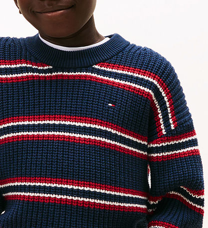 Tommy Hilfiger Bluse - Strik - Dark Night Navy Multi Stripe