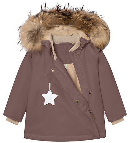 Mini A Ture Vinterjakke - MatWang Fleece/Fur - Peppercorn Plum