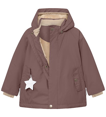 Mini A Ture Vinterjakke - MatWally Fleece - Peppercorn Plum