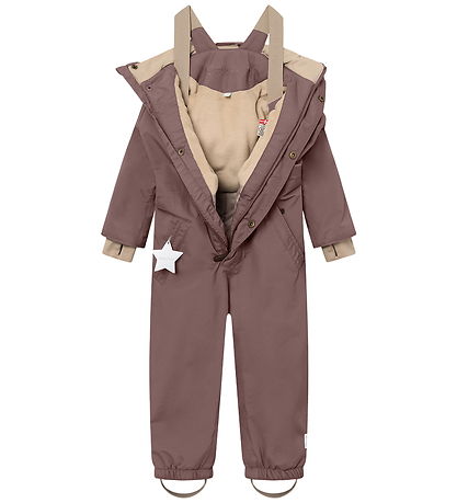 Mini A Ture Flyverdragt - MatWanni Fleece - Peppercorn Plum