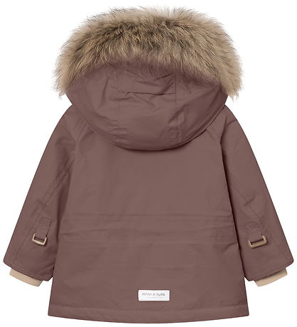 Mini A Ture Vinterjakke - MatWally Fleece/Fur - Peppercorn Plum