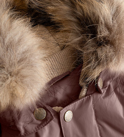 Mini A Ture Vinterjakke - MatWally Fleece/Fur - Peppercorn Plum