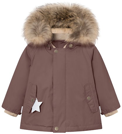 Mini A Ture Vinterjakke - MatWally Fleece/Fur - Peppercorn Plum