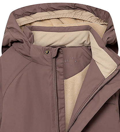 Mini A Ture Vinterjakke - MatBriddine Fleece - Peppercorn Plum