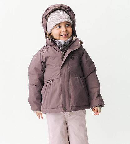 Mini A Ture Vinterjakke - MatBriddine Fleece - Peppercorn Plum
