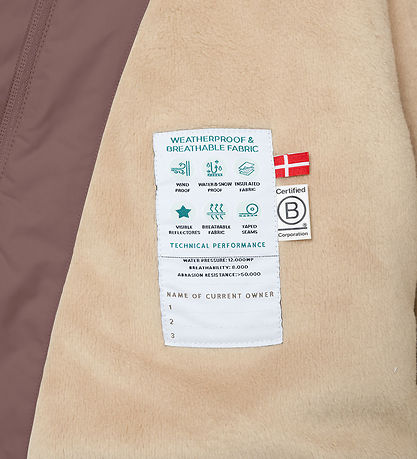 Mini A Ture Vinterjakke - MatWang Fleece - Peppercorn plum