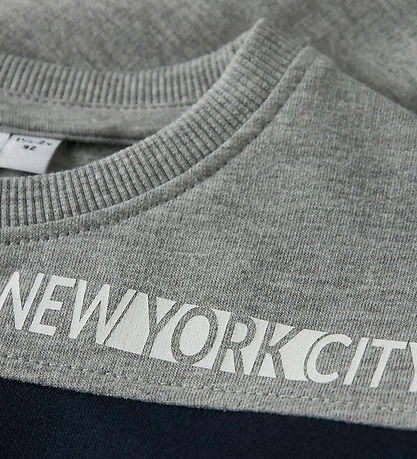 Name It Sweatshirt - NmmVance - Gråmeleret m. Navy