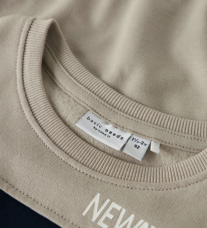 Name It Sweatshirt - NmmVance - Island Fossil m. Sort