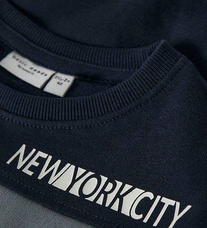 Name It Sweatshirt - NmmVance - Navy Blazer m. Lyseblå