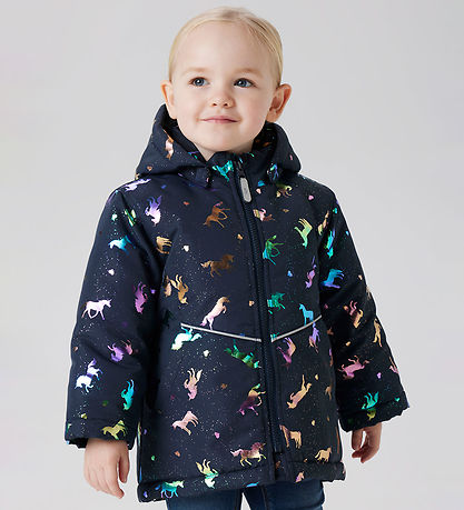 Name It Dynejakke - Noos - NmfMaxi - Dark Sapphire/Unicorn