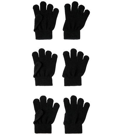 Name It Handsker - Strik - 3-pak - NknMagic - Sort