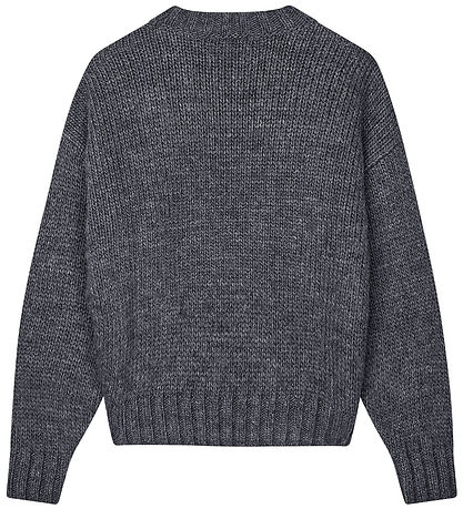 Mads Nørgaard Bluse - Strik - Charcoal Melange/Nature Melange