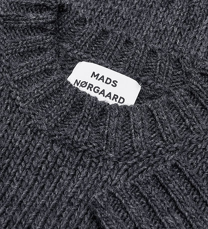 Mads Nørgaard Bluse - Strik - Charcoal Melange/Nature Melange