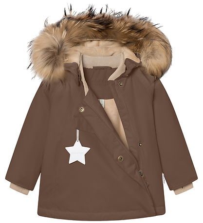 Mini A Ture Vinterjakke - MatWang Fleece/Fur - Chestnut Brown