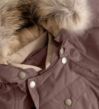 Mini A Ture Flyverdragt - MatWisti Fleece/Fur - Chestnut Brown 