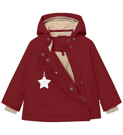 Mini A Ture Vinterjakke - MatWang Fleece - Red Merlot