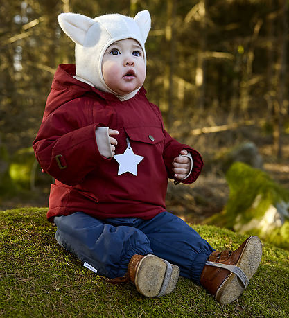 Mini A Ture Vinterjakke - MatWang Fleece - Red Merlot