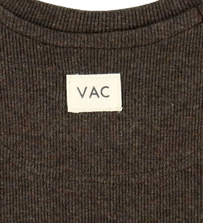 VACVAC Bluse - Carlet - Rib - Dark Brown Melange