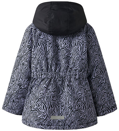 Name It Vinterjakke  - Noos - NkfMaxi - Black/ZEBRA