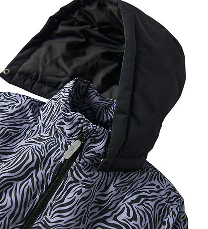 Name It Vinterjakke  - Noos - NkfMaxi - Black/ZEBRA