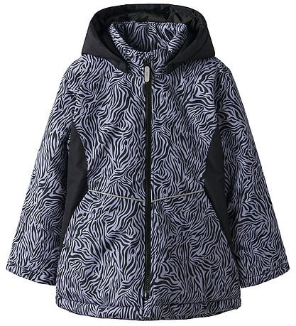 Name It Vinterjakke  - Noos - NkfMaxi - Black/ZEBRA