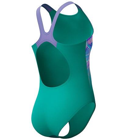 Speedo Badedragt - Printed Pulseback - Blue/Green