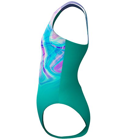 Speedo Badedragt - Printed Pulseback - Blue/Green