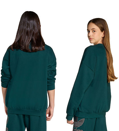 adidas Originals Sweatshirt - Trefoli Crew - Aurivy/Black