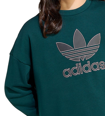 adidas Originals Sweatshirt - Trefoli Crew - Aurivy/Black