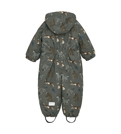 Minymo Flyverdragt - AOP - Dark Gull Grey