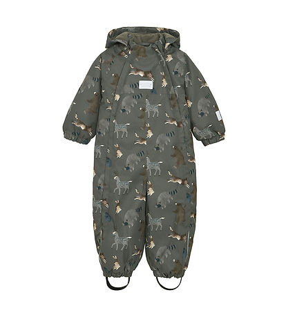 Minymo Flyverdragt - AOP - Dark Gull Grey