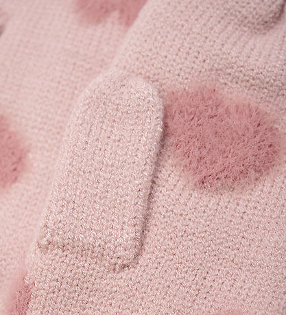 Minymo Vanter - Strik - m. Soft Teddy -  Misty Rose