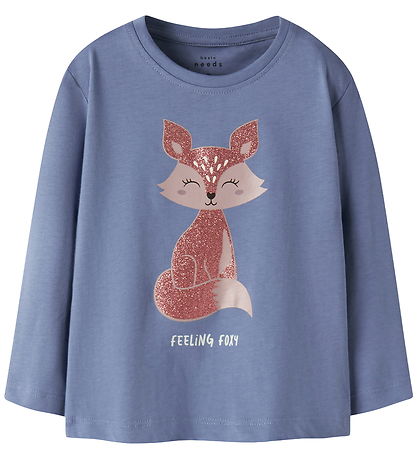 Name It Bluse - NmfVeen - Blue Ice/Foxy