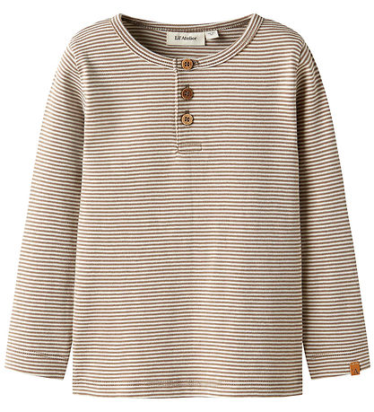 Lil Atelier Bluse - NmmOhio - Slim - Turtledove/Sepia Tint