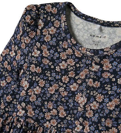 Name It Kjole - NmfOalia - Navy Blazer m. Blomster