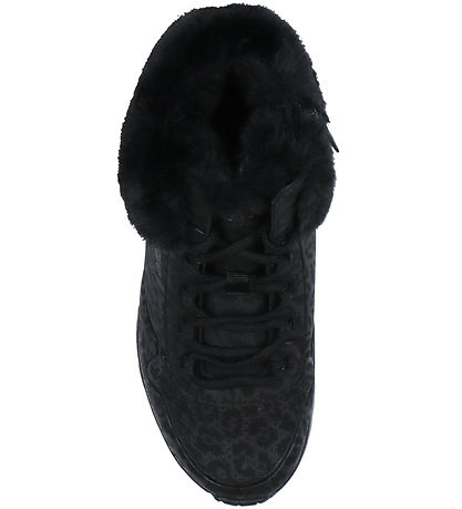 Skechers Støvler - Uno Lite Cozy Leopard - Sort