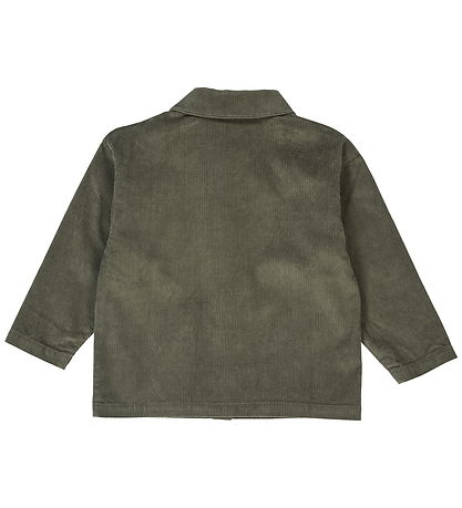 Müsli Skjorte - Fløjl - Deep Green