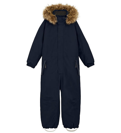 Color Kids Flyverdragt - Coverall w. Fake Fur - Total Eclipse