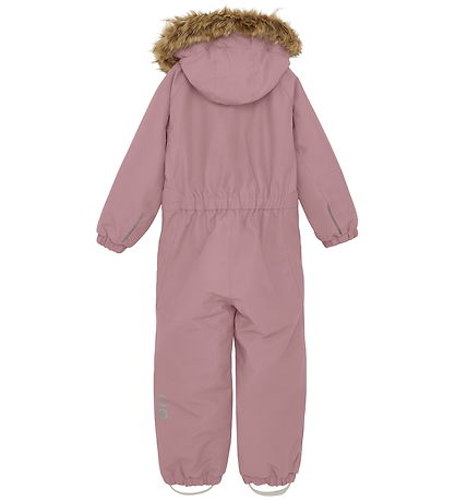Color Kids Flyverdragt - Coverall w. Fake Fur - Woodrose