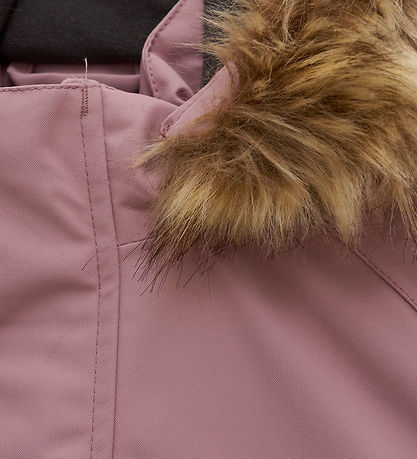 Color Kids Flyverdragt - Coverall w. Fake Fur - Woodrose