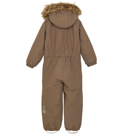 Color Kids Flyverdragt - Coverall w. Fake Fur - Fossil