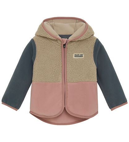Color Kids Fleece Jakke - Baby Teddy - Woodrose