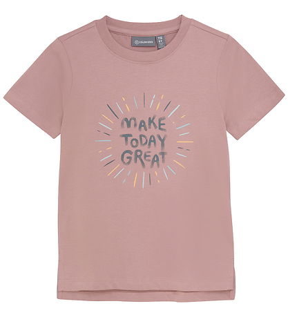 Color Kids T-shirt - w. Print - Woodrose