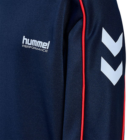 Hummel Bluse - hmlJR Performance - Interlock Crewneck - Blå