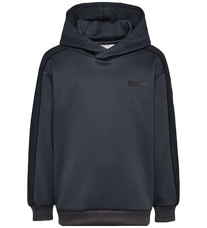 Hummel Hættetrøje - hmlJR Performance - Interlock Hoddie - Ebony