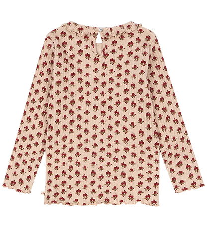 Konges Sløjd Bluse - Rib - Nia - Ruby Rose m. Hulmønster